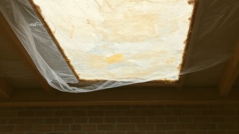 How to Stop a Roof Leak From the Inside Using a Plastic Sheet or PE Plastic as a Patch