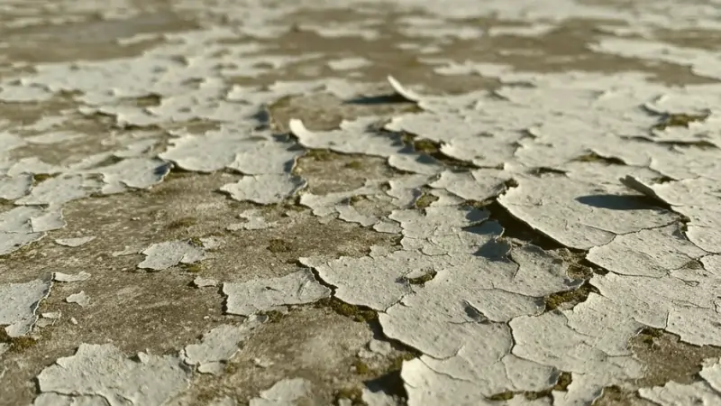 Visible Cracks or Peeling Coating on Roof