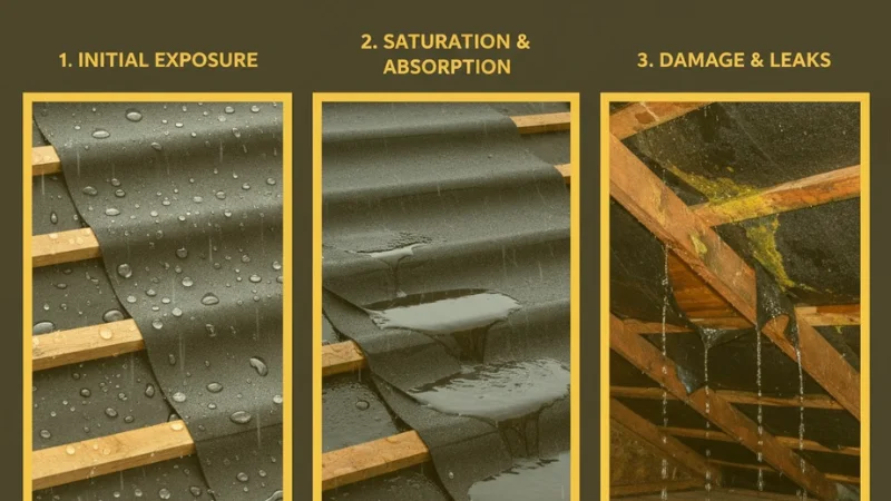 What Happens If Roofing Felt Gets Rained On