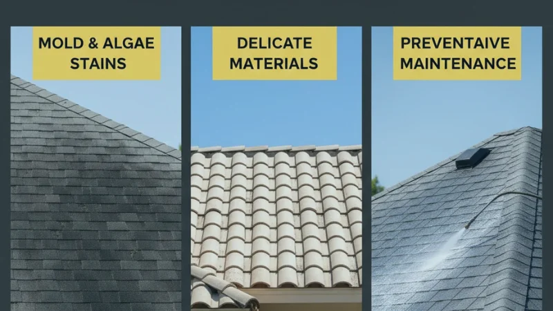 When Soft Washing Is the Best Choice for a Roof